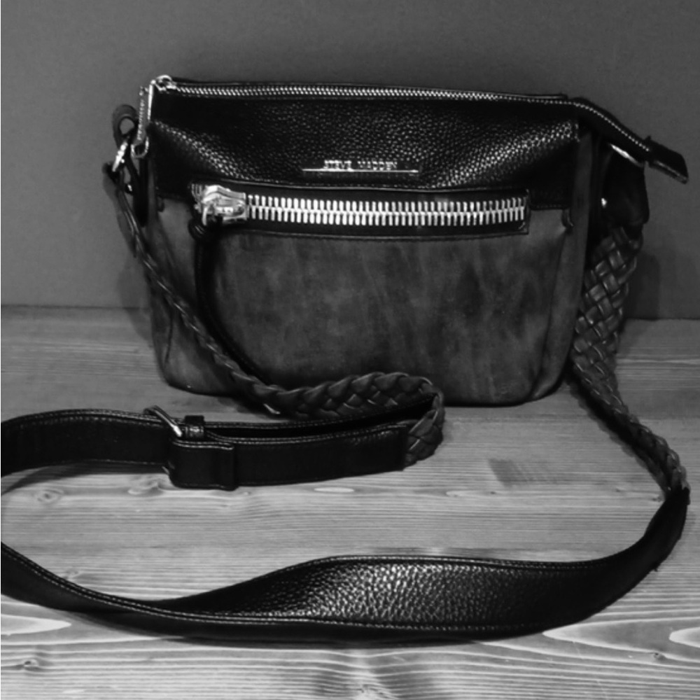 Steve Madden Black and Gray Crossbody Bag